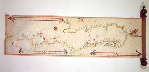 Miniatur-Nautikkarte der Adria, 1624